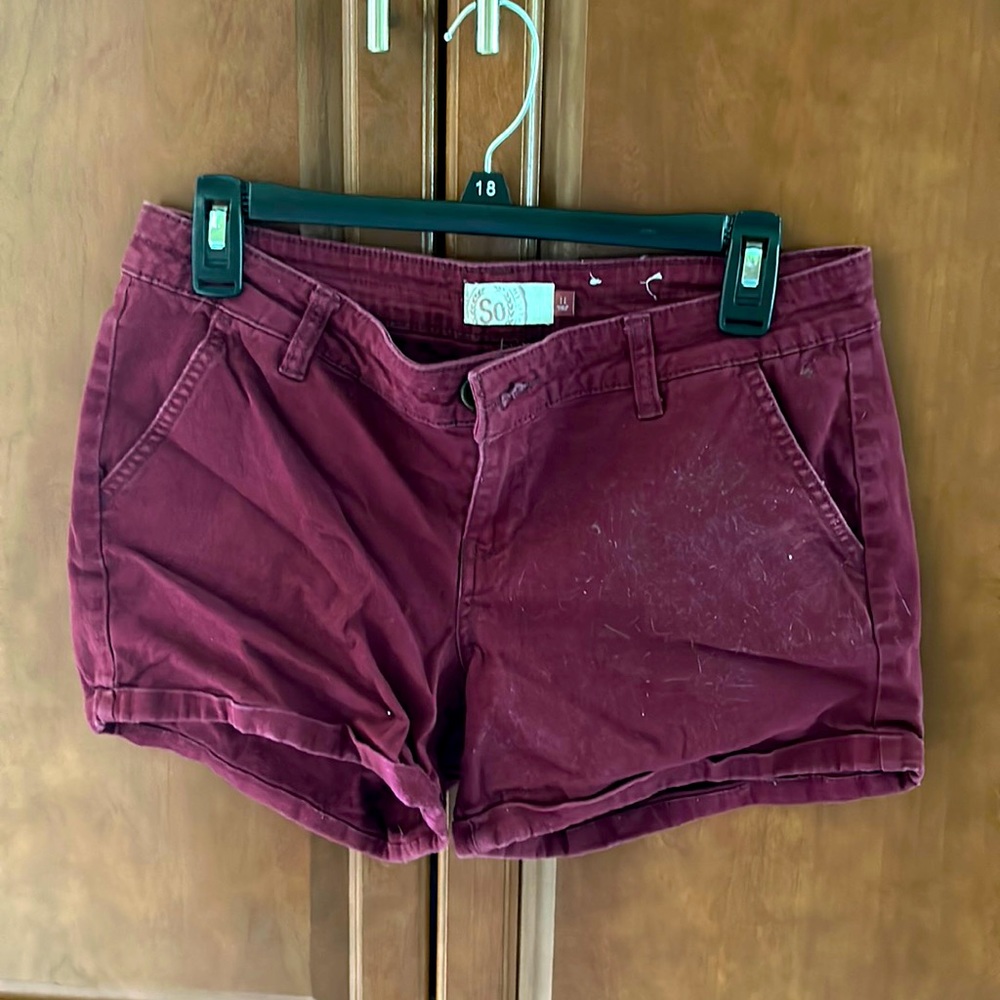 So Burgundy Shorts